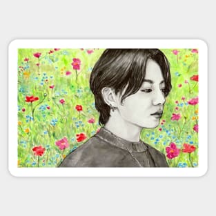 Jungkook and Wildflowers Sticker